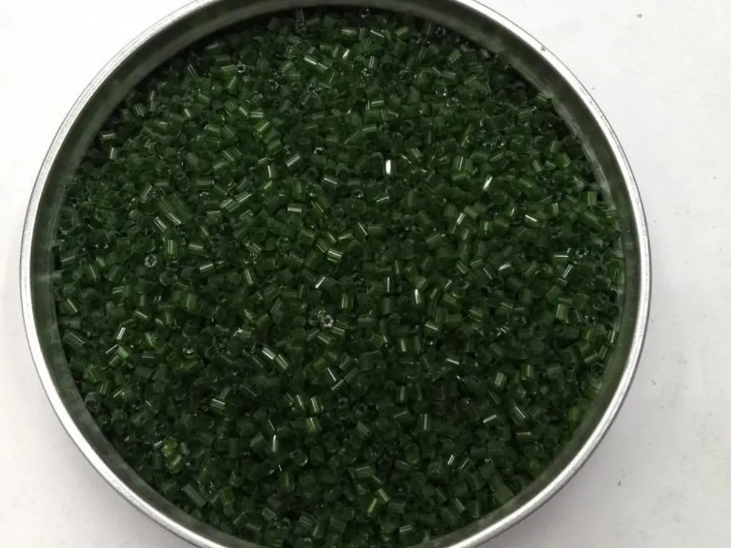 Dark Olive Green Transparent 2 Cut Glass Seed Beads- 2 mm