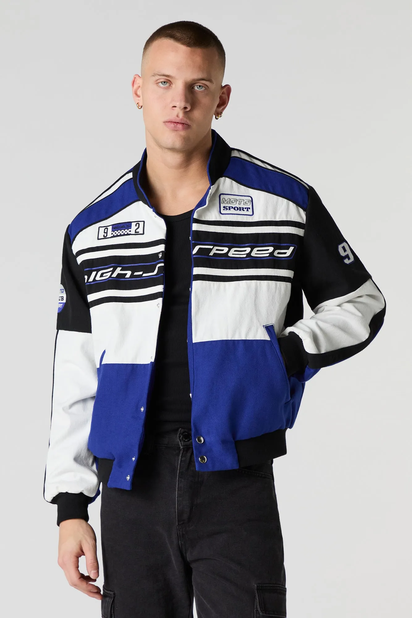 Moto Sport Embroidered Racing Jacket